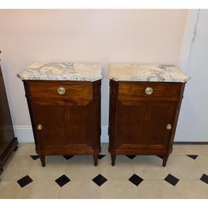 Pair Of Furniture At Support Height Forming Argentiers In Mahogany, Louis XVI Style
