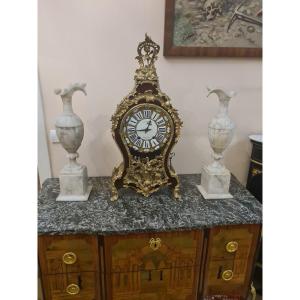 Pendule Cartel à Poser En Placage D’acajou, ép Louis XV (vers 1750), Le Cadran Signé LEVEQUE