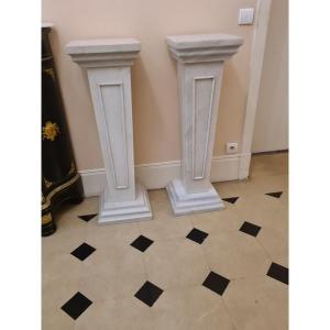 Pair Of Alabaster Sheaths, Louis XVI Style 