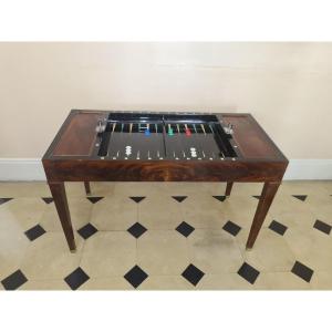 A Mahogany Backgamon Table . Directoire Period 