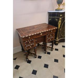 Mazarin Desk, Broken Top. Work In The 17th-century Style, Louis XIV Style, Late 19th Century