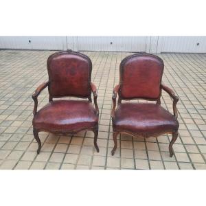 Pair Of Louis XV Style Armchairs