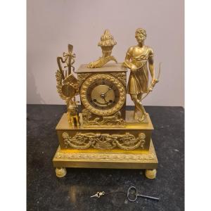 Gilt Bronze Clock, Restoration Period, Circa 1819 - Diana The Huntress
