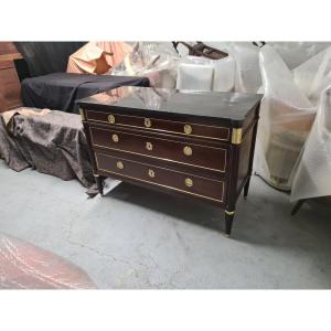 Louis XVI Mahogany Commode, Circa 1785.