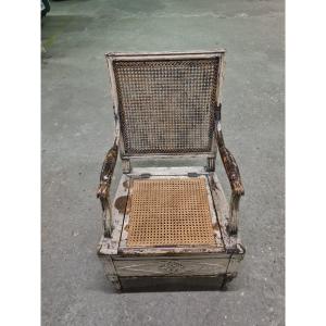 A Louis XVI Period Lacquered Chamber Pot Or Commode Chair. Circa 1780.