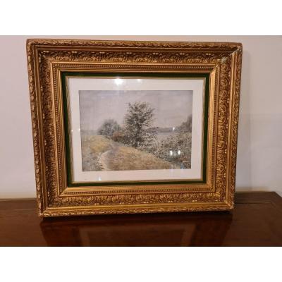 Harpignies (1819-1916) Aquaralle