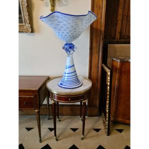 Importante Coupe Murano En Verre Souffle , Seconde Moitié XXème, haut 85cm
