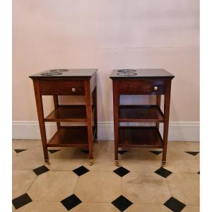 Pair Of Louis XVI Period Refreshers, In Mahogany , Circa 1785.