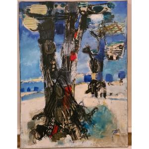 Paul Guiramand (1926-2007). Hst (73x54 Cm) Fairy Landscape