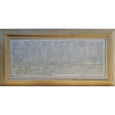Oil On Canvas Hans Seiler, Tréboul, Brittany