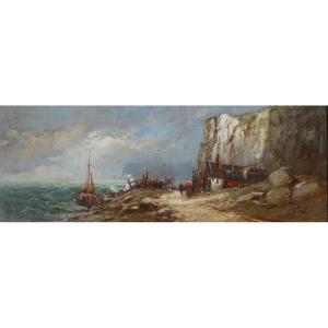 19th Century French School “animated Seaside” By Pierre Julien Gilbert (1773-1850)