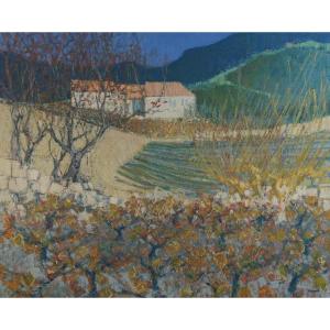 French School, Post-impressionist From The 20th Century “land Of Contrasts” By Dominique Dorie.