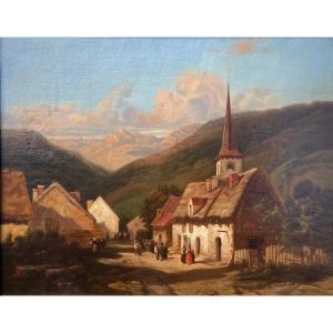 19th Century French School "peasant Scene" Anonymous