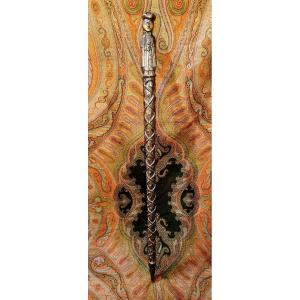 Collector's Cane - Religious Monoxyl - Carved With An Ecclesiastical Character - 18th Century