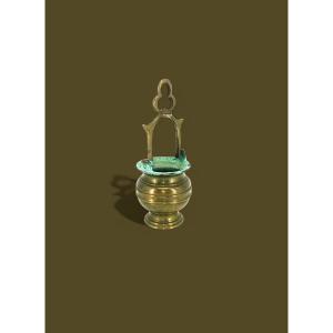 Bronze Sprinkler Bucket - Gothic Style Holy Water Font - Curiosity Object Of Devotion 