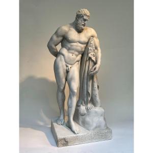 Hercules Farnese, White Marble, Late 19th Century.