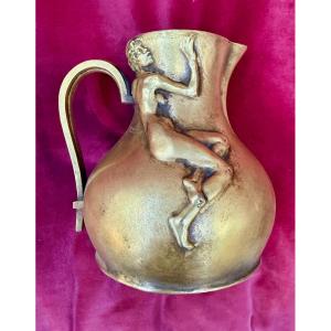 Bronze Pitcher By Alexandre Charpentier, Roger Sandoz Edition