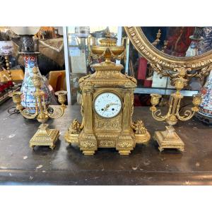 Bronze Fireplace Garniture