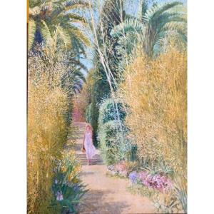 Large Oil On Sheet By Louis Fabien