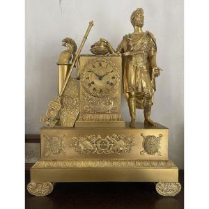 Gilt Bronze Clock "annibal" Empire Period