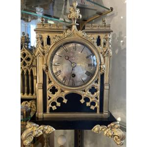 English Neo-gothic Clock At The Cathedral