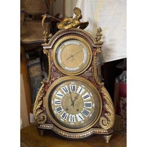 Exceptional Louis XIV Boulle Marquetry Cartel Clock And Barometer 