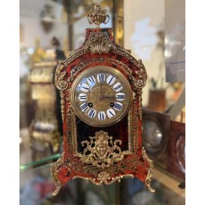Small Boulle Marquetry Cartel Clock In The Louis XIV Style 