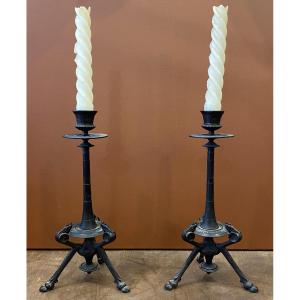 Pair Of Antique Style Candlesticks