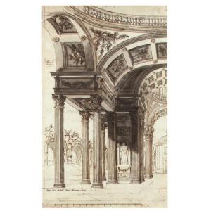 Architectural Drawing Of An Italian Theatre J - 1803 - Jm Midiolan