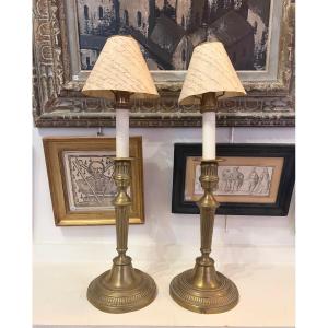 Louis XVI Style Bronze Candlestick 