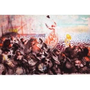 Lithograph By Peter Dahl (1934 - 2019) Norway Twentieth