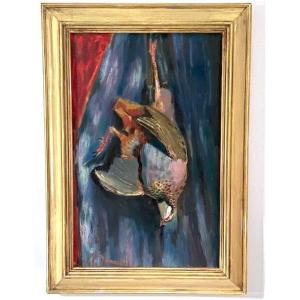 Still Life By Pierre Ludovic Dumas (1891-1973) Return From Hunting - 20th Century Expressionism