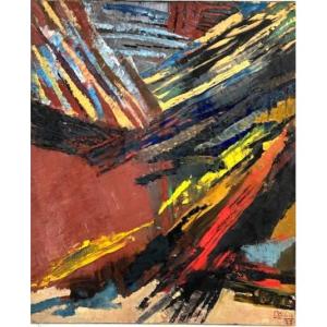 Hst By Michel Cadoret (1912-1985) School Of Paris - Geometric Abstraction (de Stael-poliakoff)