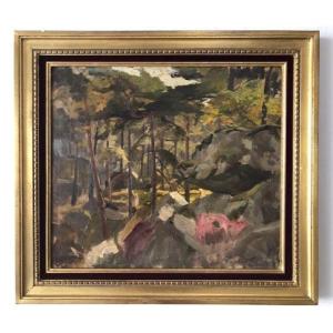 Oil On Canvas Mounted By Lucien Hector Jonas (1880-1947) 20th Century