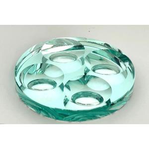 Fontana Arte Design Valet Tray In Mirrored Glass, Circa 1950