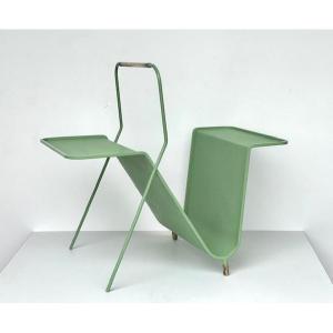 Magazine Rack In Perforated Metal, Designed By Mathieu Mategot (1910 - 2001), Circa 1950 