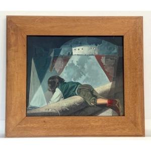 Hst Armando Sendin (1925–2020) Brazilian Realism – Surrealist – Figurative – Contemporary