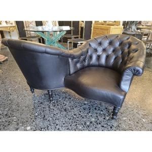Napoleon III Period Quilted Leather Confident