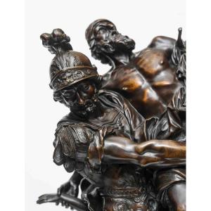 Bronze Group "aeneas Carrying His Father Anchises Followed By Ascanius"