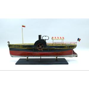 Mechanical Paddle Steamer By Maltete And Parent, Dated Circa 1900