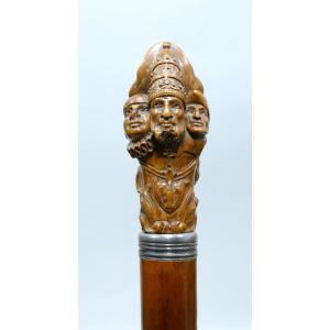 Collectible Cane Representing Religious Dignitaries Of Different Faiths