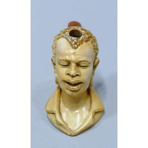 Meerschaum Cheroot Representing An African Man
