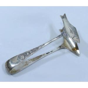 Sheffield Silver Sardine Tongs Dated 1901