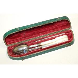 Set Of Cutlery With Shagreen Case - France Made Circa 1795.