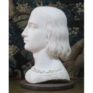Carved Marble Bas-relief, First Half Of The 19th Century