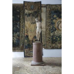 Large Christ In Polychrome Carved Wood, End Of The 17th Century.