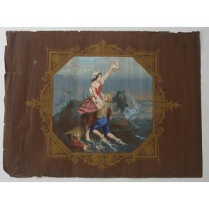  Lé Wallpaper “the Shipwrecked”, Around 1850