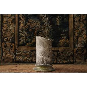 Fragment Of A White Marble Column.