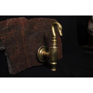 Large Empire-style Bronze Tap, A Late 19th-century Piece.