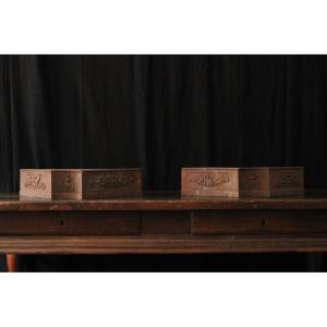  Pair Of Cast Iron Vase Stands/pedestals, Empire Style